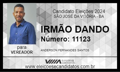 Candidato IRMÃO DANDO 2024 - SÃO JOSÉ DA VITÓRIA - Eleições