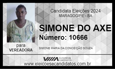 Candidato SIMONE DO AXE 2024 - MARAGOGIPE - Eleições