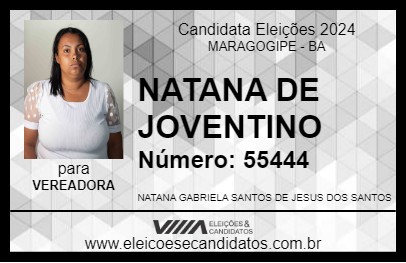 Candidato NATANA DE JOVENTINO 2024 - MARAGOGIPE - Eleições