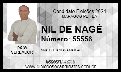 Candidato NIL DE NAGÉ 2024 - MARAGOGIPE - Eleições