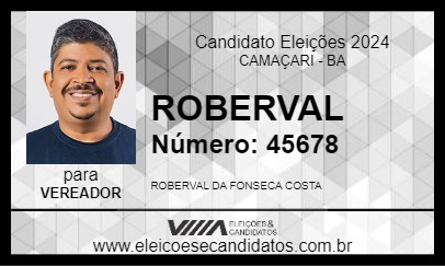 Candidato ROBERVAL 2024 - CAMAÇARI - Eleições