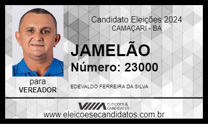 Candidato JAMELÃO 2024 - CAMAÇARI - Eleições