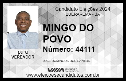 Candidato MINGO DO POVO 2024 - BUERAREMA - Eleições