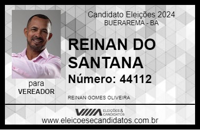 Candidato REINAN DO SANTANA 2024 - BUERAREMA - Eleições