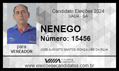 Candidato NENEGO 2024 - UAUÁ - Eleições