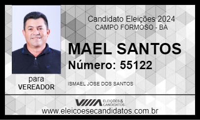 Candidato MAEL SANTOS 2024 - CAMPO FORMOSO - Eleições