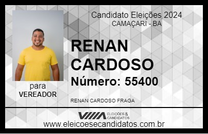 Candidato RENAN CARDOSO 2024 - CAMAÇARI - Eleições