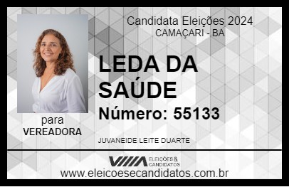 Candidato LEDA DA SAÚDE 2024 - CAMAÇARI - Eleições