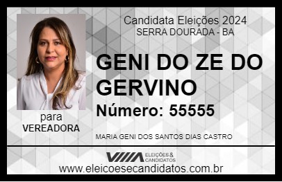 Candidato GENI DO ZE DO GERVINO 2024 - SERRA DOURADA - Eleições