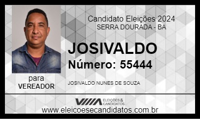 Candidato JOSIVALDO 2024 - SERRA DOURADA - Eleições