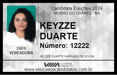 Candidato KEYZZE DUARTE 2024 - MORRO DO CHAPÉU - Eleições