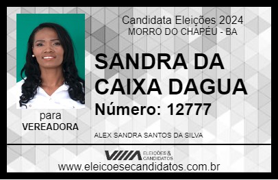 Candidato SANDRA DA CAIXA DAGUA 2024 - MORRO DO CHAPÉU - Eleições