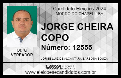 Candidato JORGE LUIZ DE ALCANTARA 2024 - MORRO DO CHAPÉU - Eleições