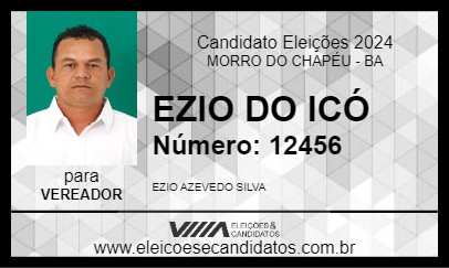 Candidato EZIO DO ICÓ 2024 - MORRO DO CHAPÉU - Eleições