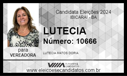 Candidato LUTECIA 2024 - IBICARAÍ - Eleições