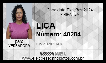 Candidato LICA 2024 - PIRIPÁ - Eleições