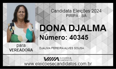 Candidato DONA DJALMA 2024 - PIRIPÁ - Eleições