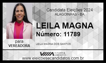 Candidato LEILA MAGNA 2024 - ALAGOINHAS - Eleições