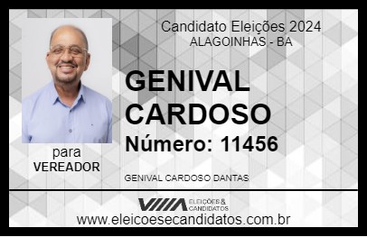 Candidato GENIVAL CARDOSO 2024 - ALAGOINHAS - Eleições