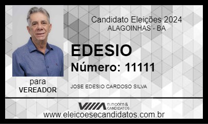 Candidato EDESIO 2024 - ALAGOINHAS - Eleições