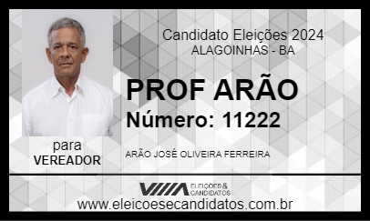 Candidato PROF ARÃO 2024 - ALAGOINHAS - Eleições