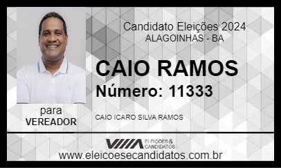 Candidato CAIO RAMOS 2024 - ALAGOINHAS - Eleições