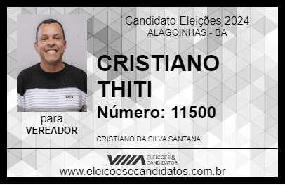 Candidato CRISTIANO THITI 2024 - ALAGOINHAS - Eleições