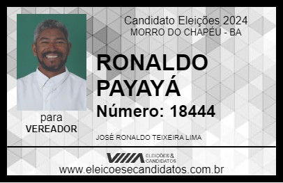 Candidato RONALDO PAYAYÁ 2024 - MORRO DO CHAPÉU - Eleições