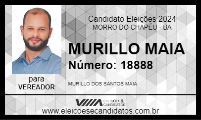 Candidato MURILLO MAIA 2024 - MORRO DO CHAPÉU - Eleições