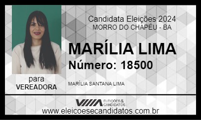 Candidato MARÍLIA LIMA 2024 - MORRO DO CHAPÉU - Eleições