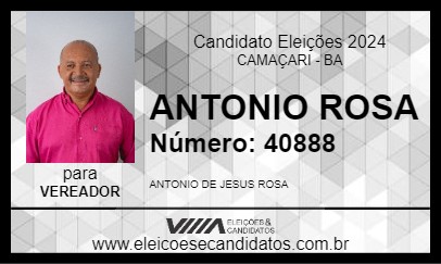 Candidato ANTONIO ROSA 2024 - CAMAÇARI - Eleições