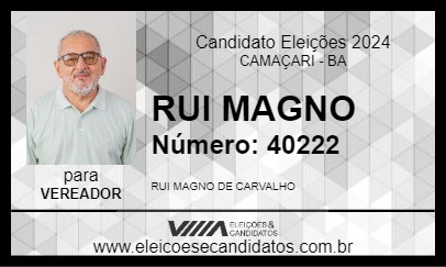 Candidato RUI MAGNO 2024 - CAMAÇARI - Eleições