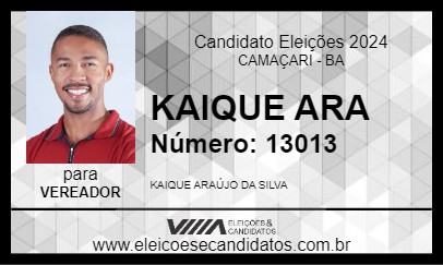 Candidato KAIQUE ARA 2024 - CAMAÇARI - Eleições