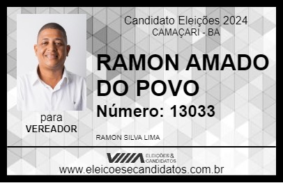 Candidato RAMON AMADO DO POVO 2024 - CAMAÇARI - Eleições