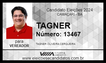 Candidato TAGNER 2024 - CAMAÇARI - Eleições