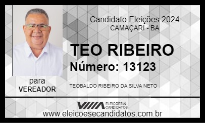 Candidato TEO RIBEIRO 2024 - CAMAÇARI - Eleições