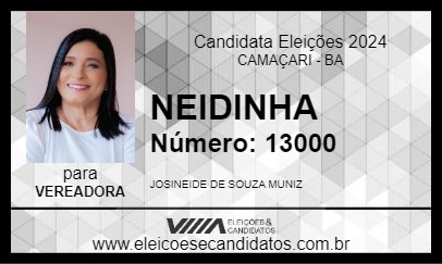 Candidato NEIDINHA 2024 - CAMAÇARI - Eleições