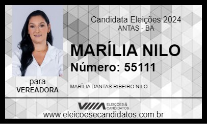 Candidato MARÍLIA NILO 2024 - ANTAS - Eleições