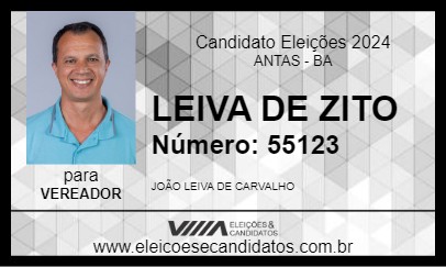 Candidato LEIVA DE ZITO 2024 - ANTAS - Eleições