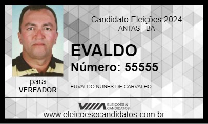 Candidato EVALDO 2024 - ANTAS - Eleições