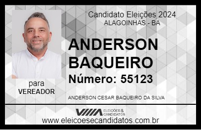 Candidato ANDERSON BAQUEIRO 2024 - ALAGOINHAS - Eleições