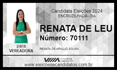 Candidato RENATA DE LEU 2024 - ENCRUZILHADA - Eleições