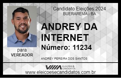 Candidato ANDREY DA INTERNET 2024 - BUERAREMA - Eleições