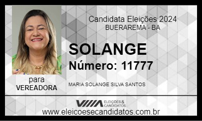 Candidato SOLANGE 2024 - BUERAREMA - Eleições