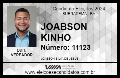 Candidato JOABSON KINHO 2024 - BUERAREMA - Eleições