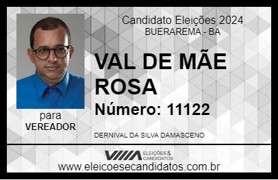 Candidato VAL DE MÃE ROSA 2024 - BUERAREMA - Eleições