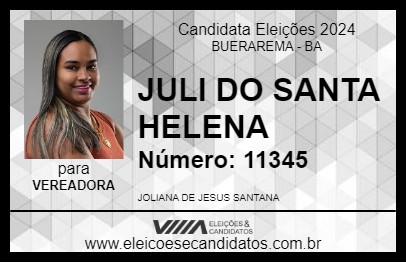 Candidato JULI DO SANTA HELENA 2024 - BUERAREMA - Eleições