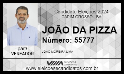 Candidato JOÃO DA PIZZA 2024 - CAPIM GROSSO - Eleições