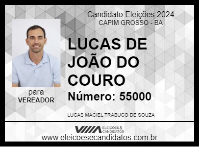 Candidato LUCAS DE JOÃO DO COURO 2024 - CAPIM GROSSO - Eleições