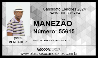 Candidato MANEZÃO 2024 - CAPIM GROSSO - Eleições